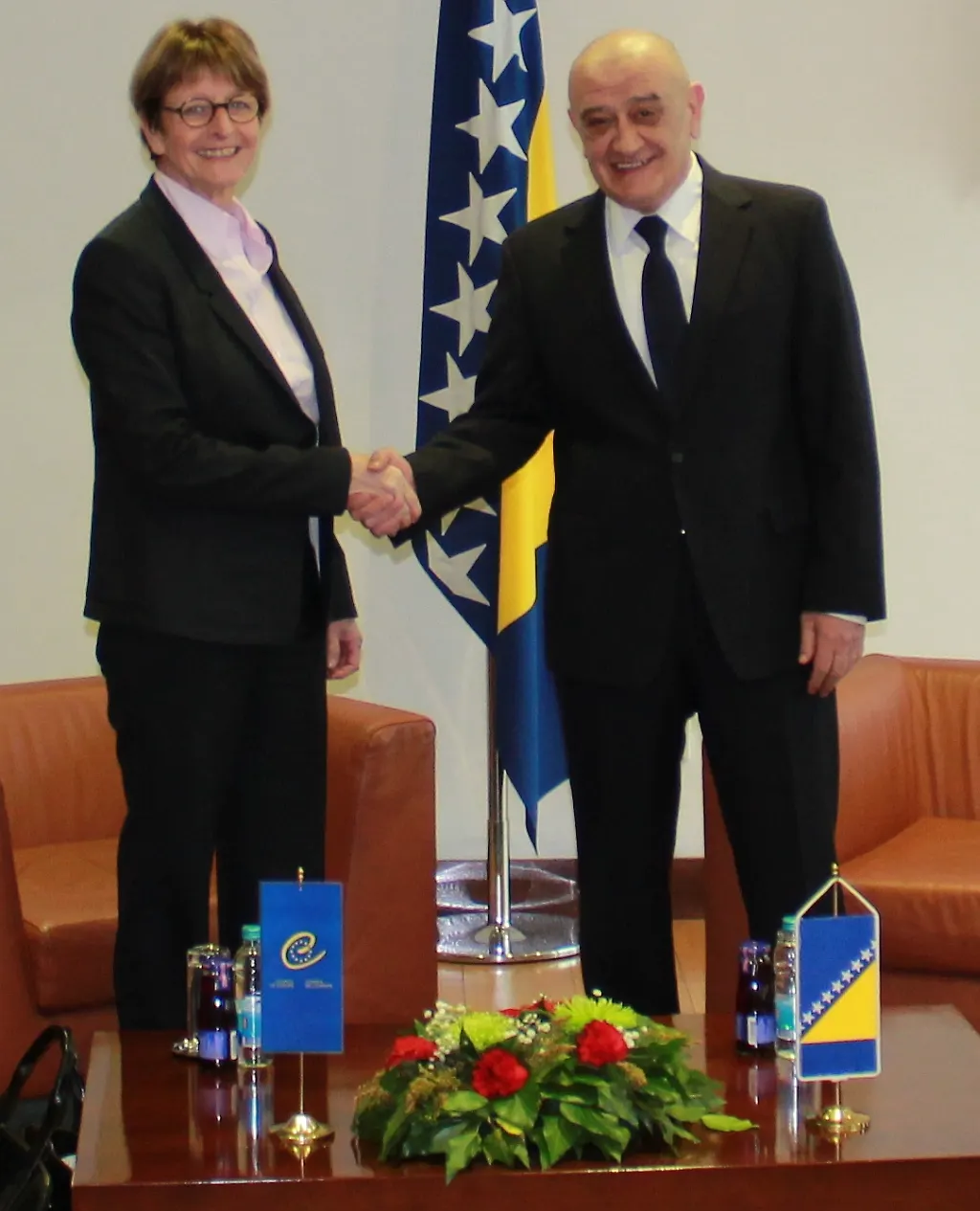 Predsjedatelj Bevanda s predsjednicom Parlamentarne skupštine Vijeća Europe