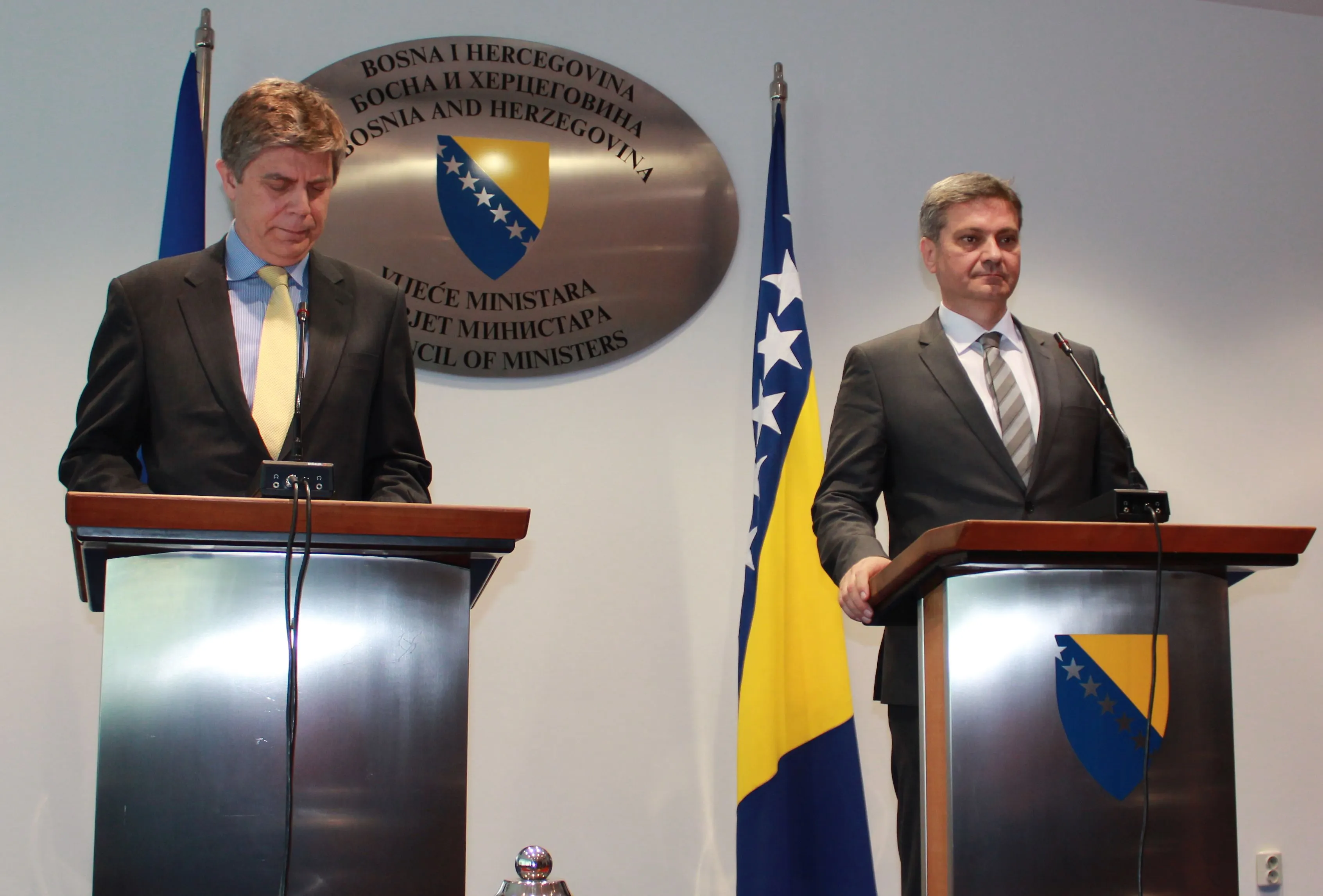 Chairman Zvizdić Receives Head of EU Delegation in BIH Wigemark (AUDIO)