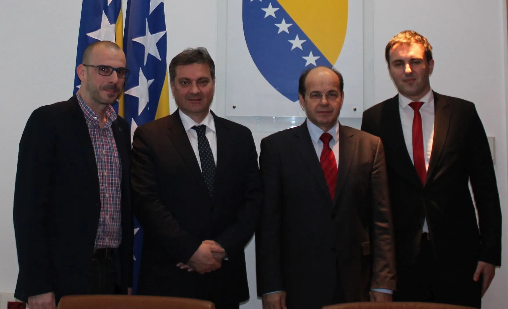 Chairman Zvizdić and Minister Osmanović with Managers of Basketball and Handball BIH National Selection