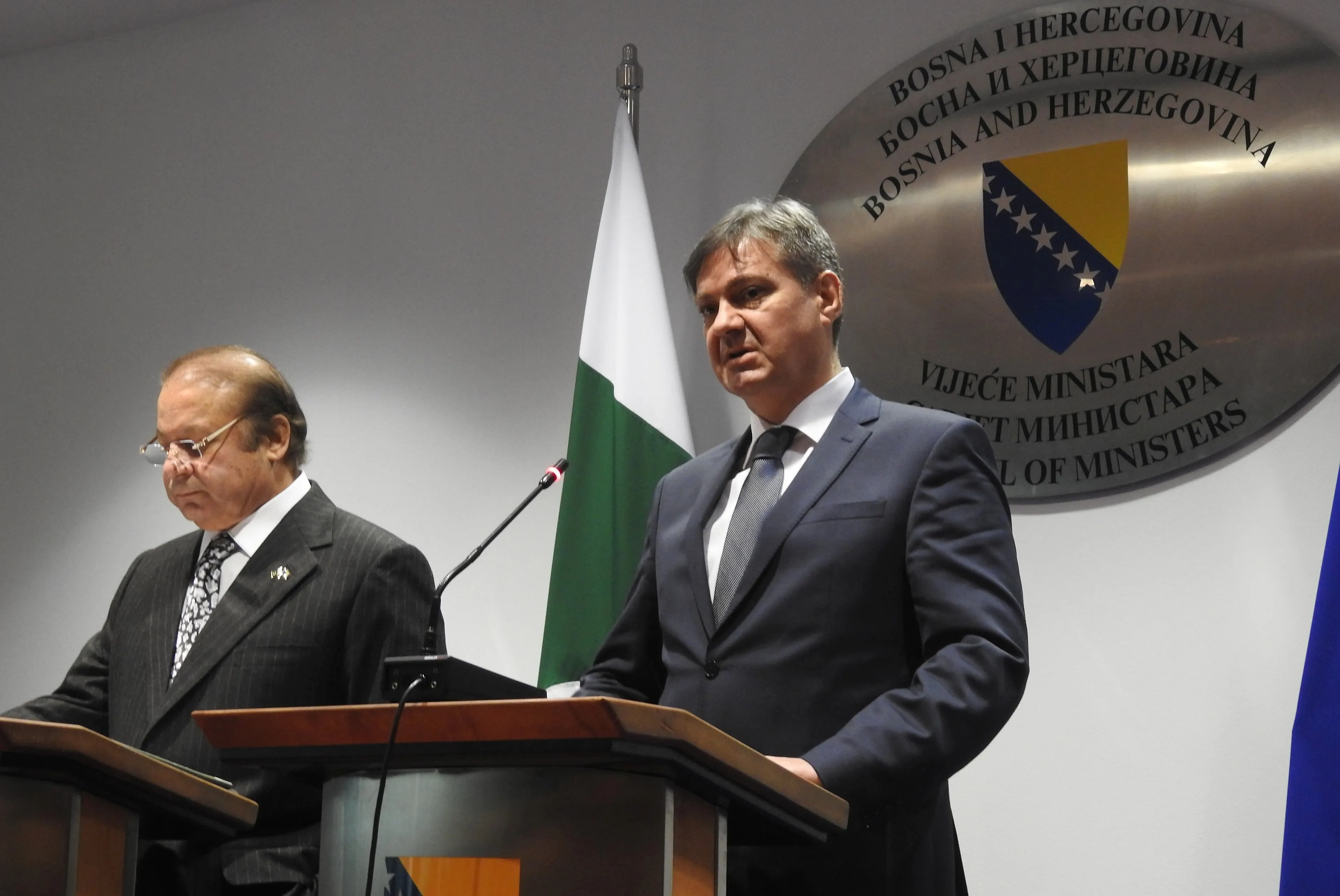 Press Statements by Chairman Zvizdić and Pakistani Prime Minister Sharif (AUDIO)