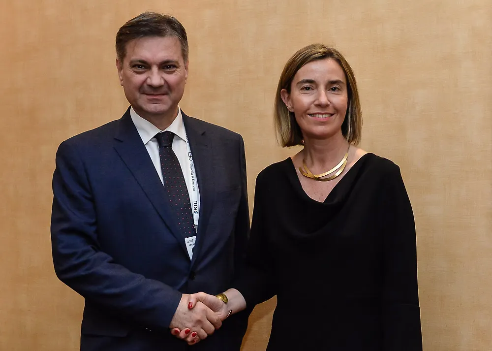 Chairman Zvizdić with EU High Representative Mogherini