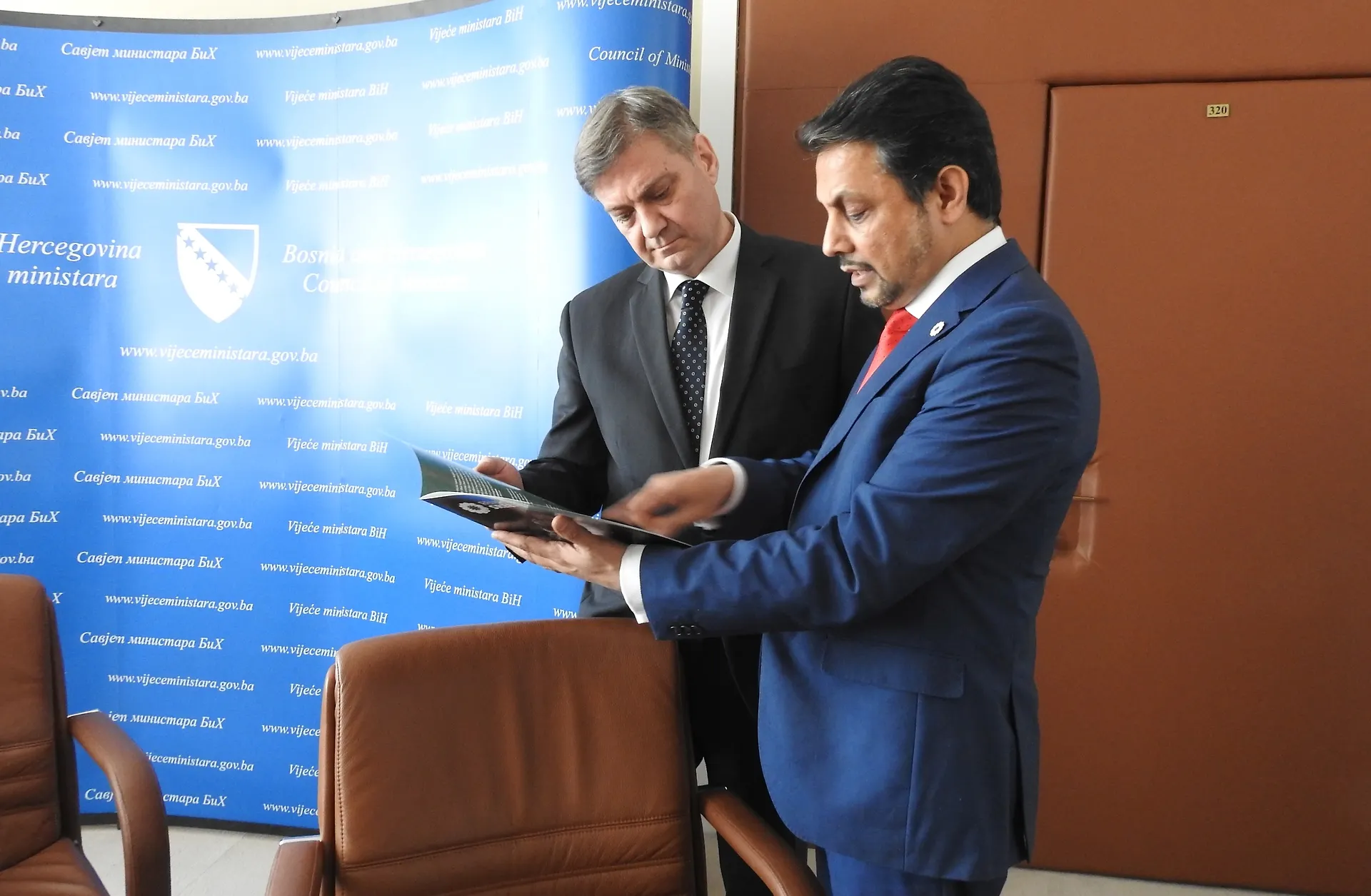 Chairman Zvizdić with President of “Remembering Srebrenica” Foundation