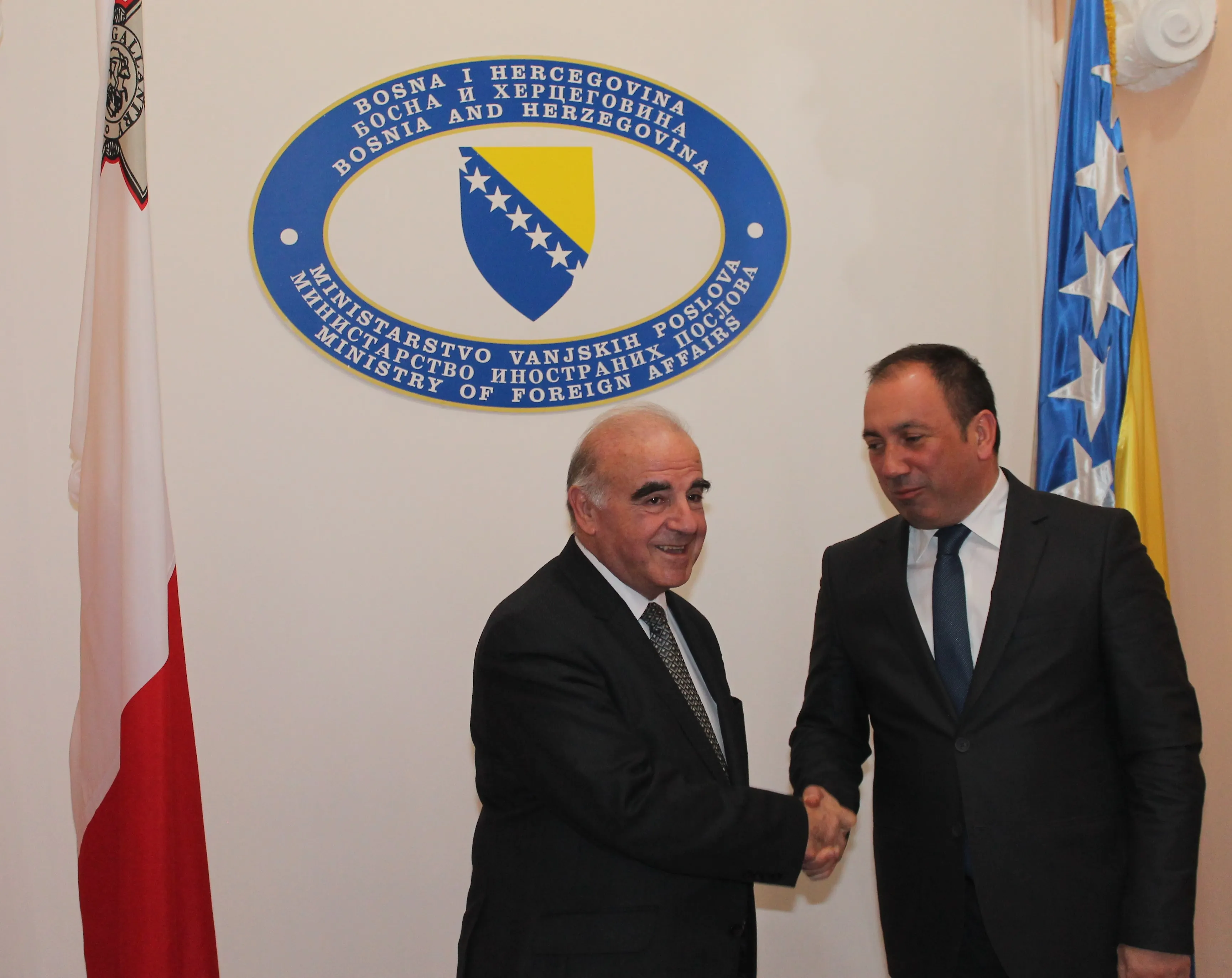 Састанак министра иностраних послова БиХ Игора Црнатка и министра иностраних  послова  Републике  Малте Џорџа Вела