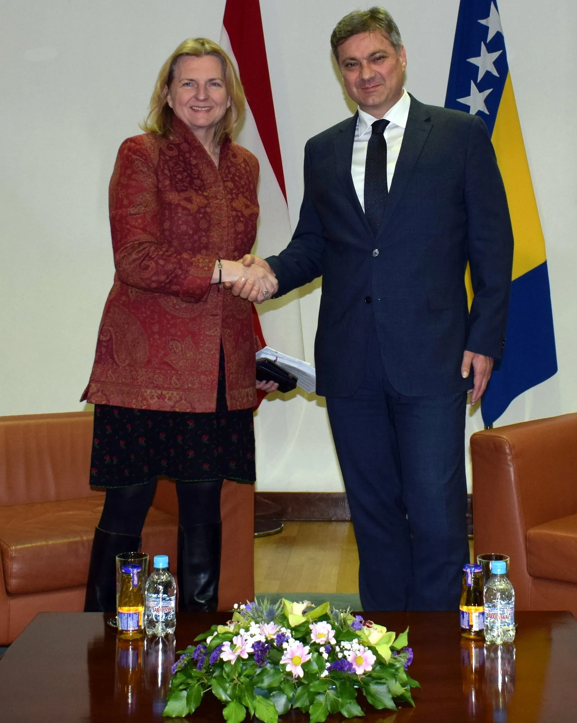 Chairman Zvizdić Talks with Austrian Foreign Minister