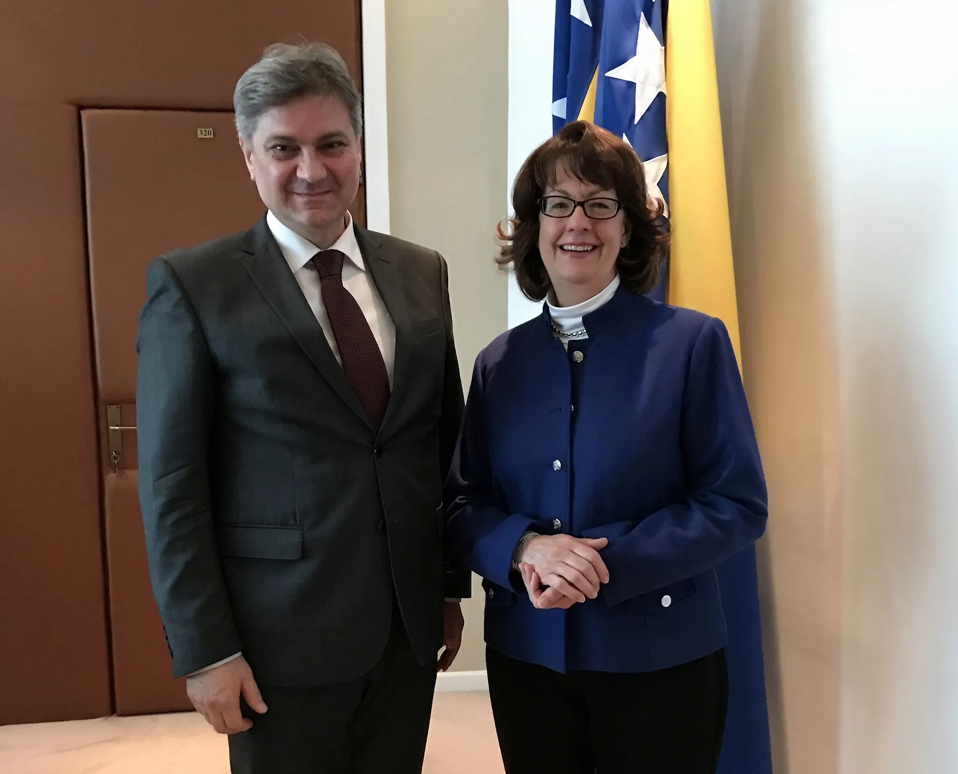 Chairman Zvizdić Talks with Ambassador Cormack