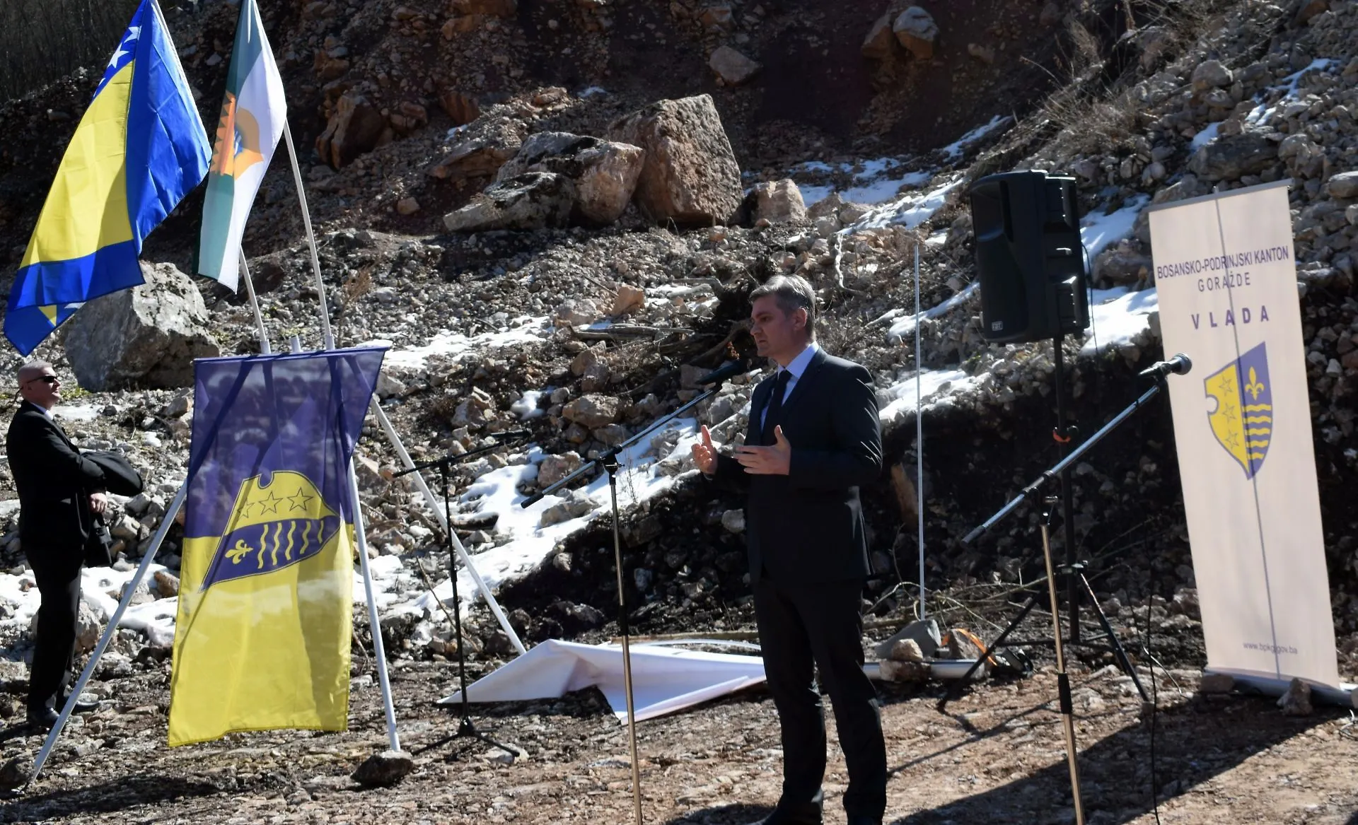 Chairman Zvizdić at Opening of Hranjen Tunnel Construction Site