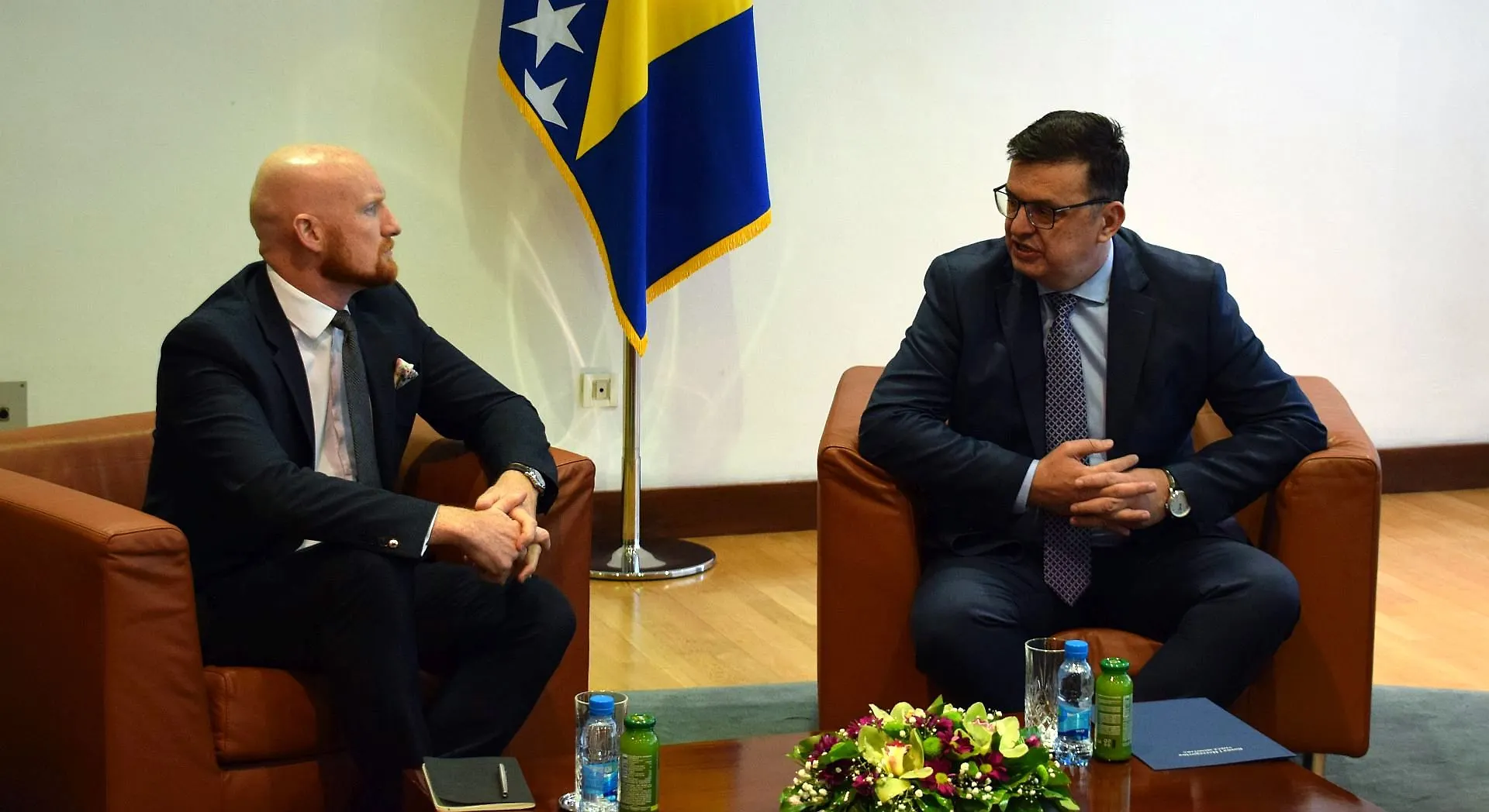 Chairman Tegeltija with UK Ambassador Field