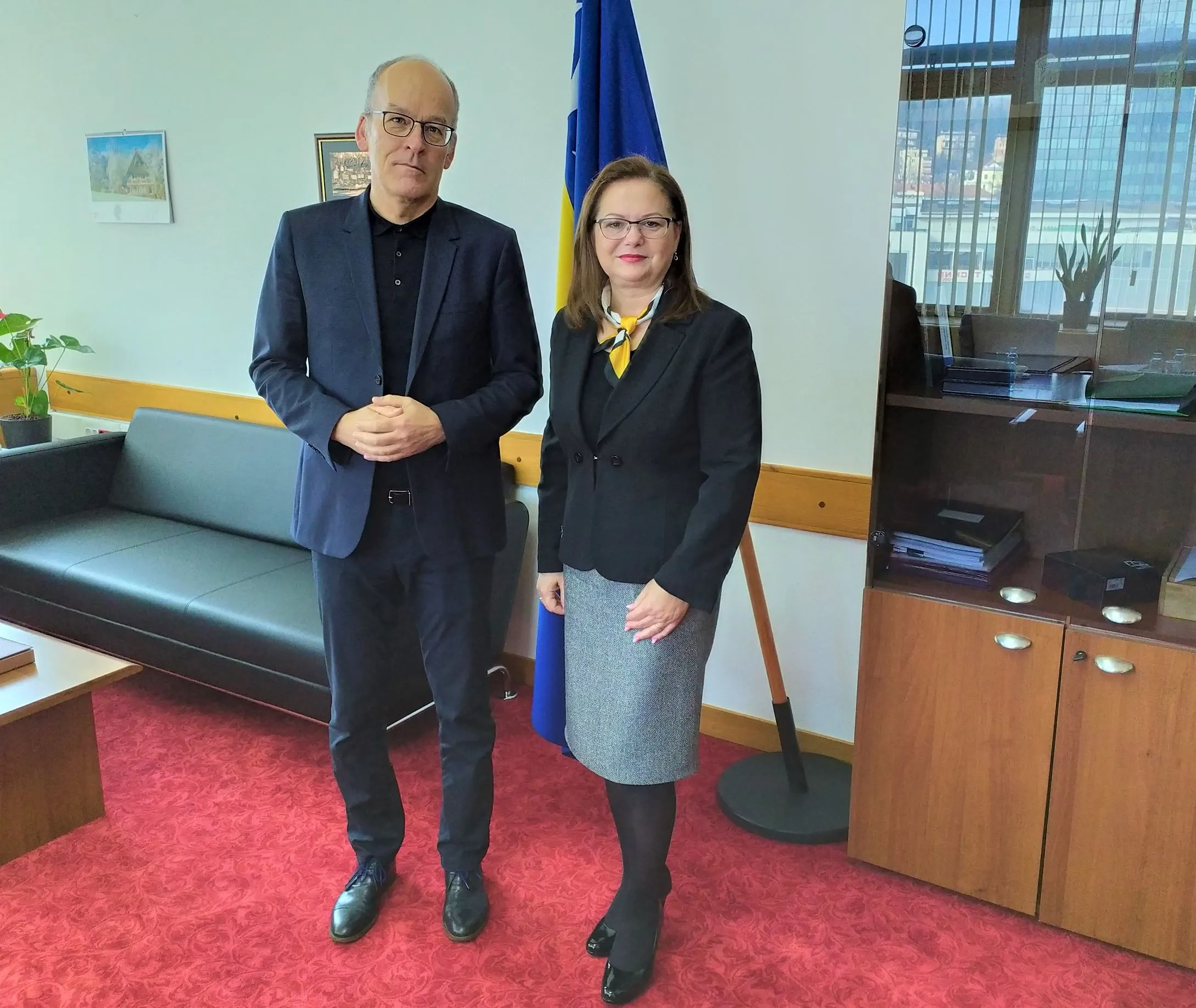 Министарка Анкица Гудељевић са Маркусом Пилгримом – Активности ILO у БиХ помогле запошљавању младих и развоју локалних заједница