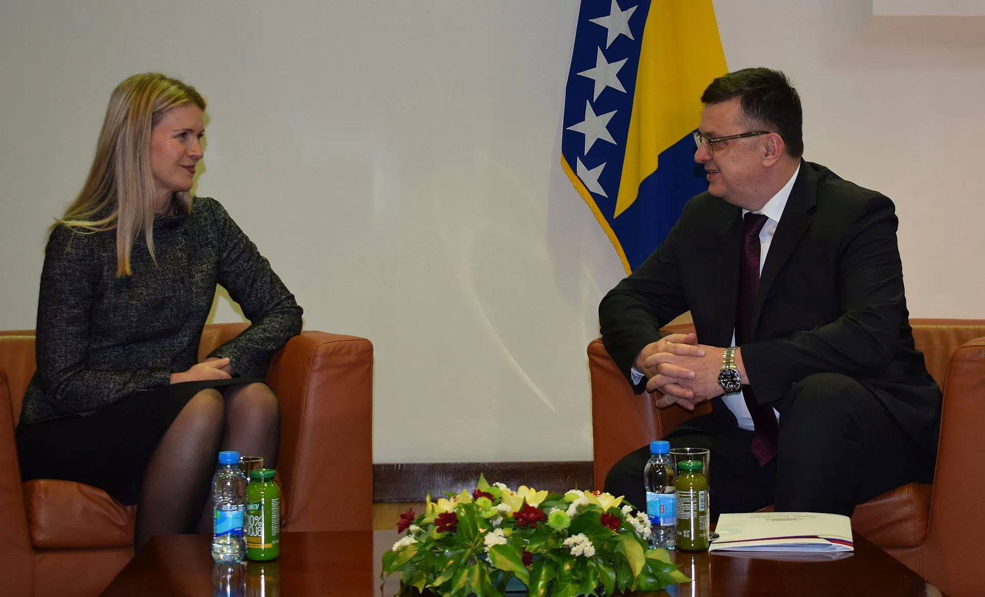 Predsjedatelj Tegeltija sa veleposlanicom Švedske u BiH Strömquist