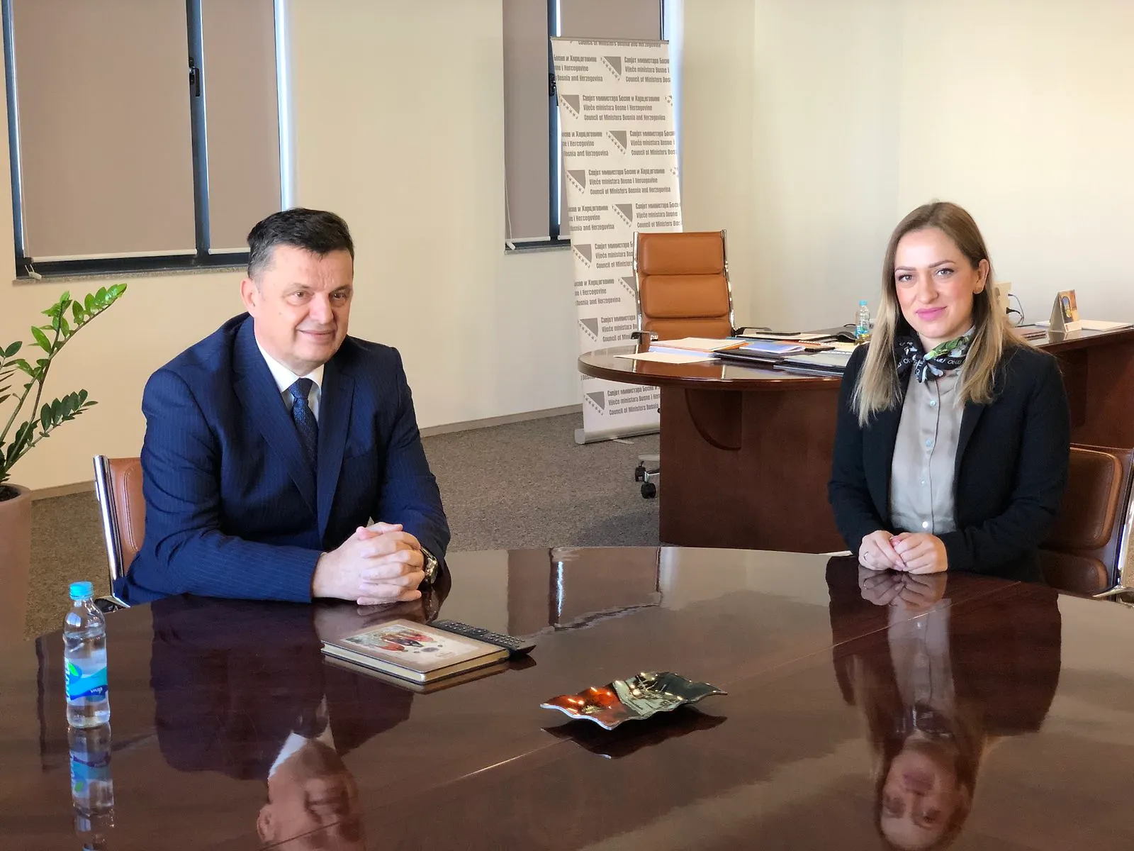 Tegeltija with Newly-Appointed BIH Ambassador in France Kondić-Panić