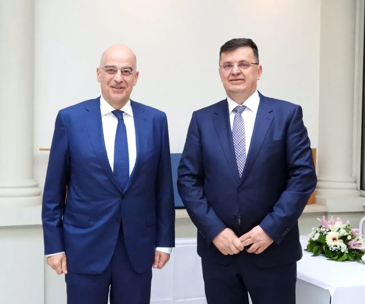 Chairman Tegeltija Talks with Minister Dendias