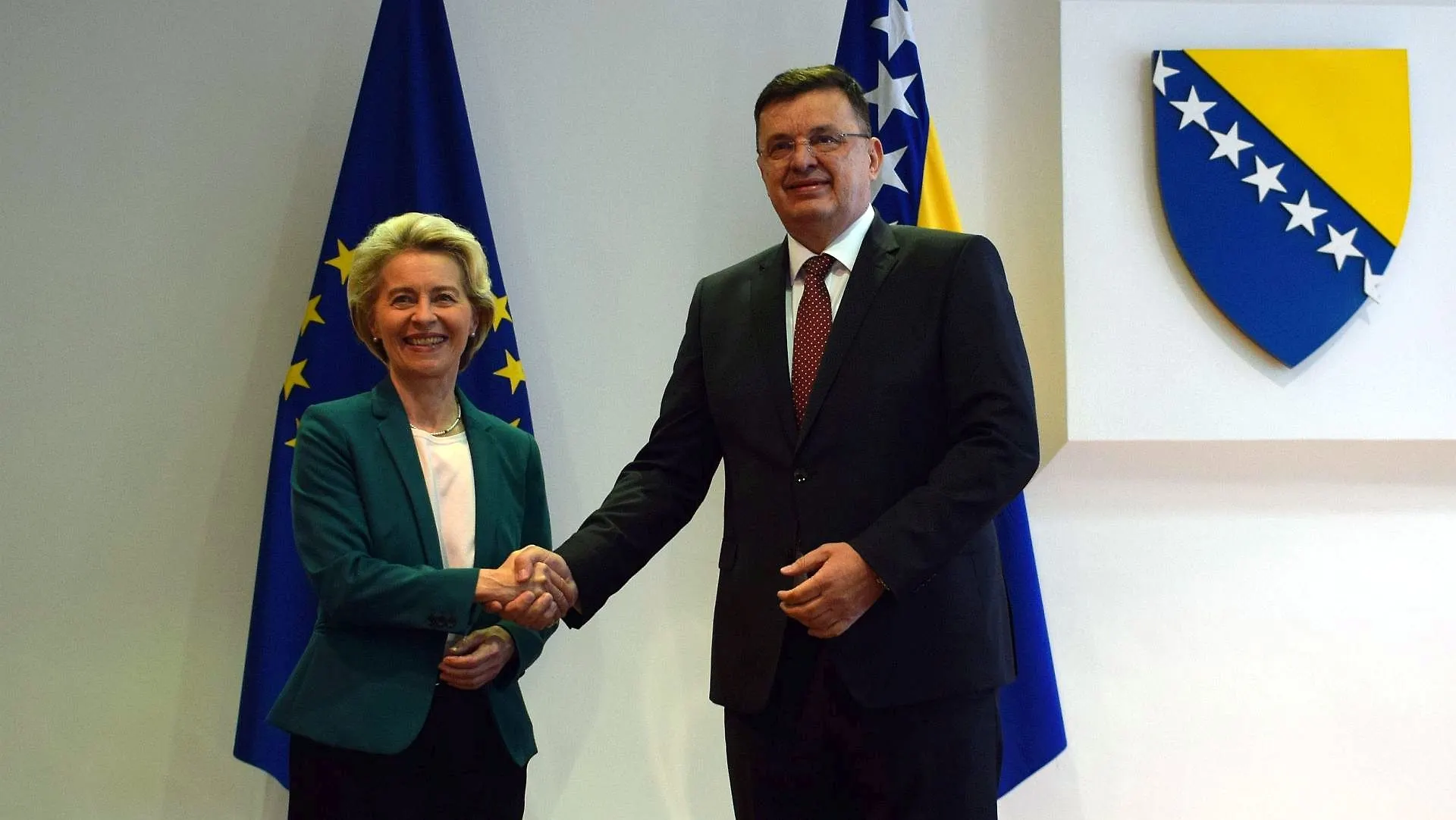 Chairman Tegeltija with EC President Von der Leyen