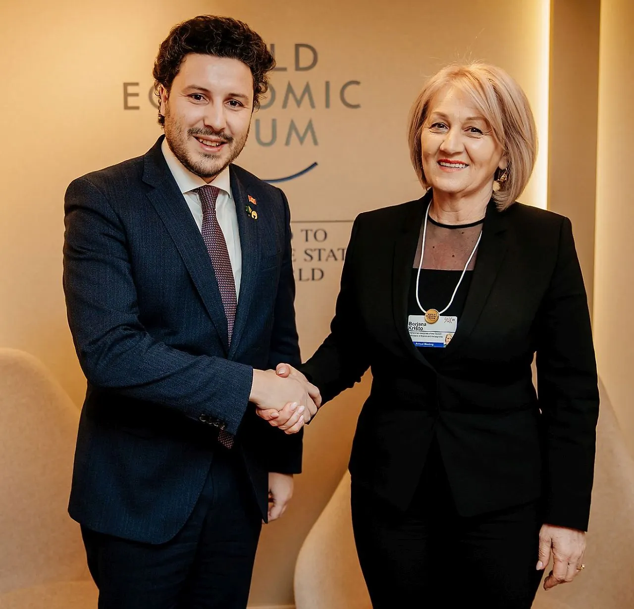 Chairwoman of CoMBIH Krišto with Prime Minister of Montenegro in Technical Mandate Abazović