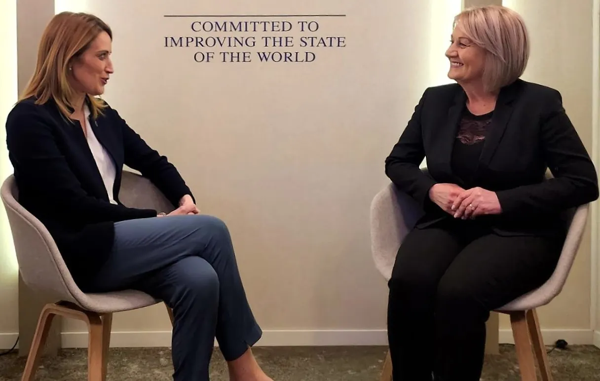 Chairwoman of CoMBIH Krišto with President of European Parliament Metsola