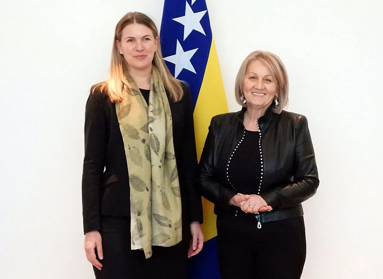 Chairwoman Krišto Talks with Ambassador of Sweden Strӧmquist 