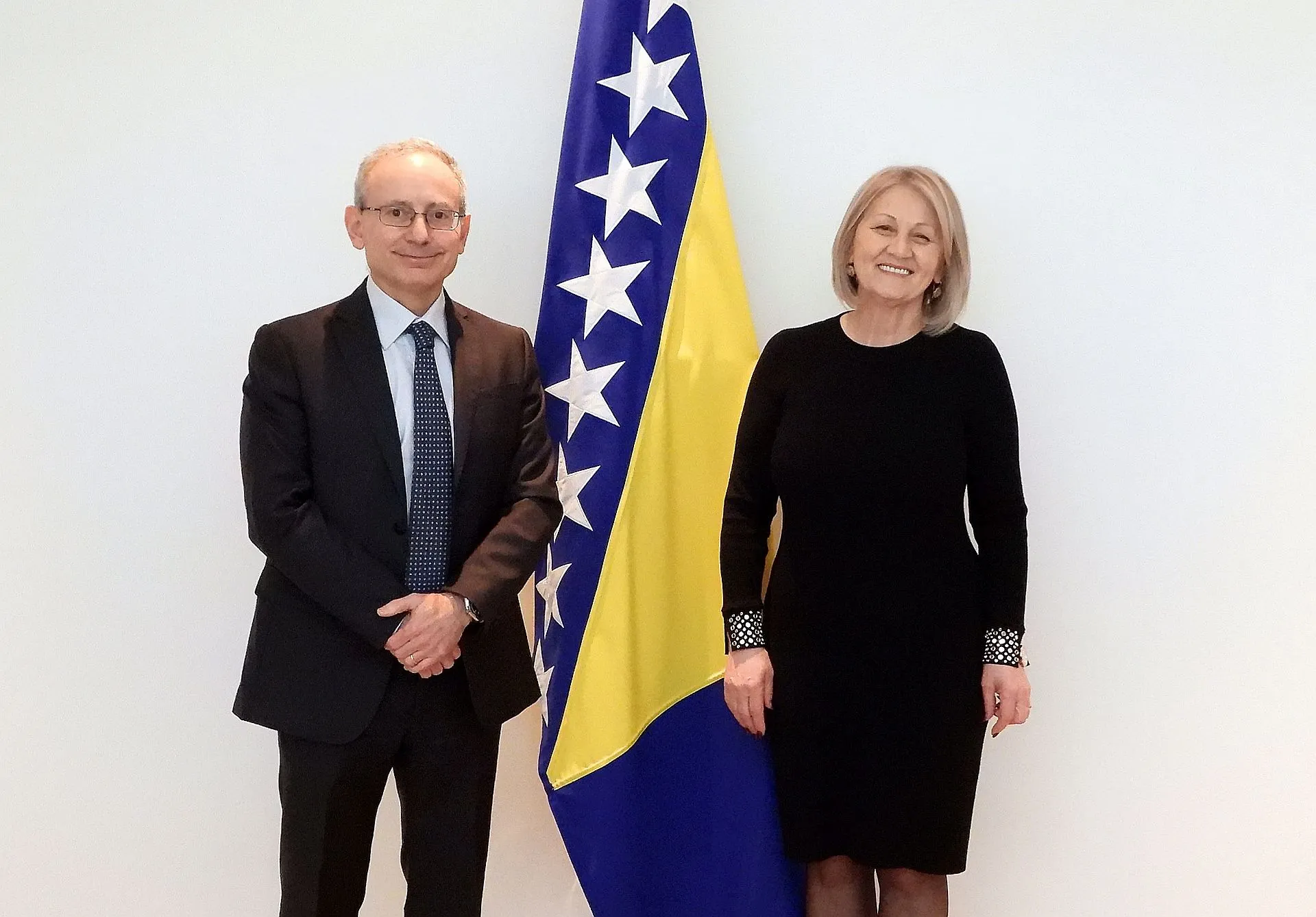 Chairwoman Krišto talks with Ambassador of Italy Di Ruzzo