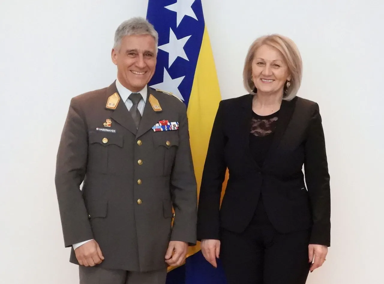 Chairwoman Krišto in Meeting with EUFOR Commander General-Major Habermayer