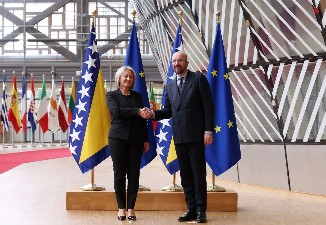 Chairwoman with President of European Council Michel