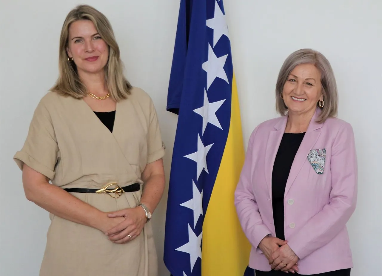 Chairwoman Krišto with Ambassador of Sweden Strӧmquist