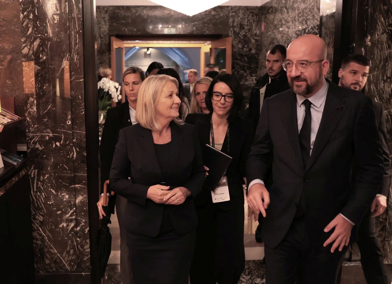 Chairwoman Krišto with Charles Michel in Bled