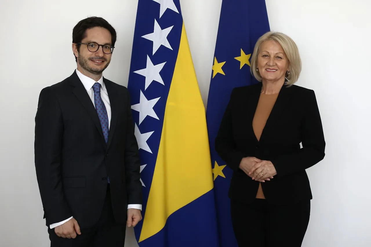 Chairwoman Krišto with French Ambassador Delmas