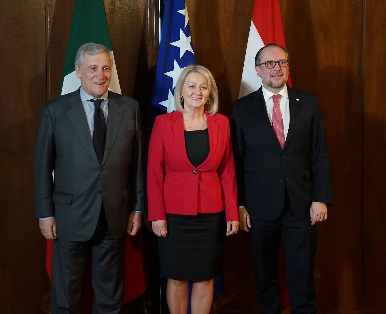 Предсједавајућа Кришто са шефовима дипломатије Италије и Аустрије 