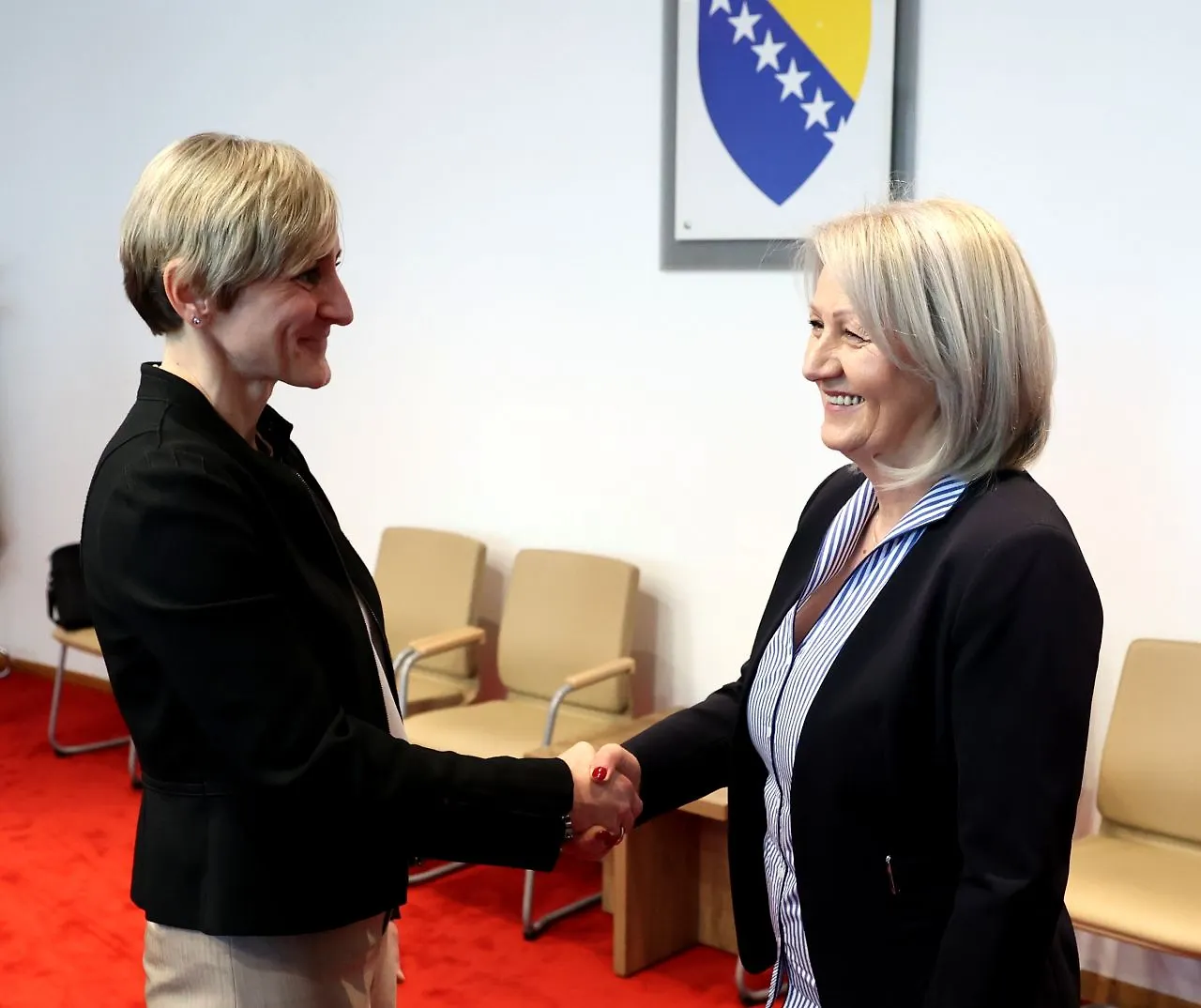 Предсједавајућа Кришто на састанку с Алином Јанку