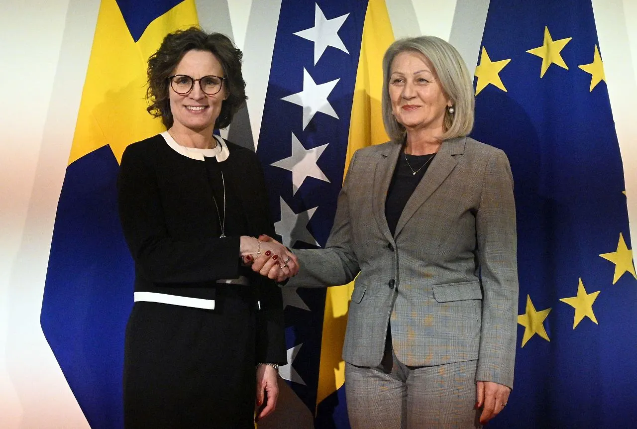 Предсједавајућа Кришто с министрицом европских послова Шведске