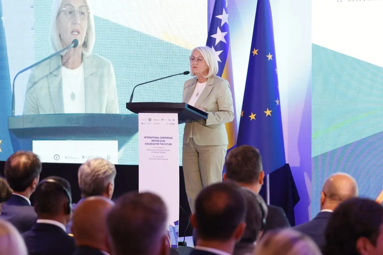 Предсједавајућа Кришто на Међународној конференцији „Мостар 2024: Дијалог за будућност“