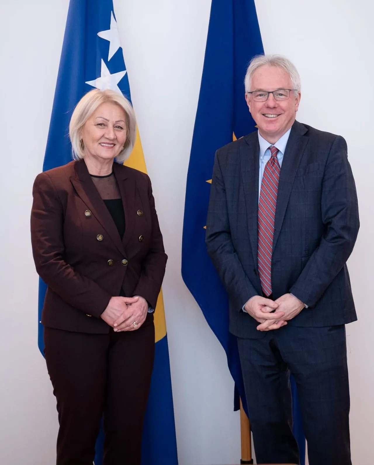 
Предсједавајућа Савјета министара БиХ Борјана Кришто на састанку с амбасадором САД-а Марфијем
