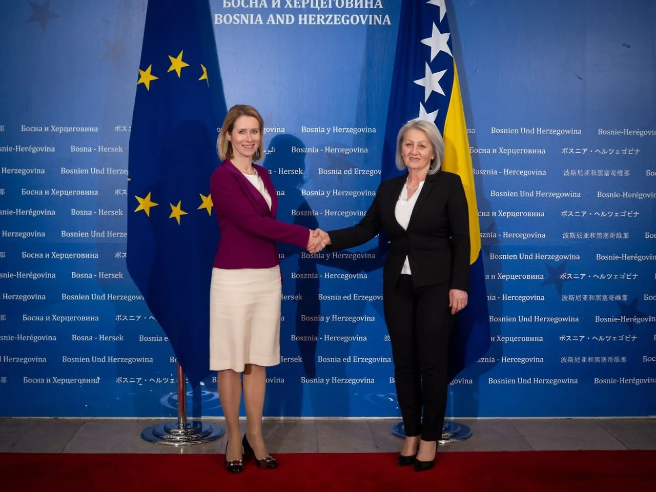 Састанак предсједавајуће Савјета министара БиХ Борјане Кришто и високе комесарке за спољне послове и безбједносну политику ЕУ Каје Калас