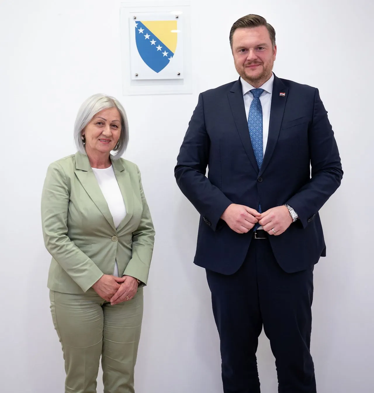 Предсједавајућа Савјета министара БиХ Борјана Кришто на састанку са потпредсједником Владе Републике Хрватске и министром финансија Марком Приморцем 