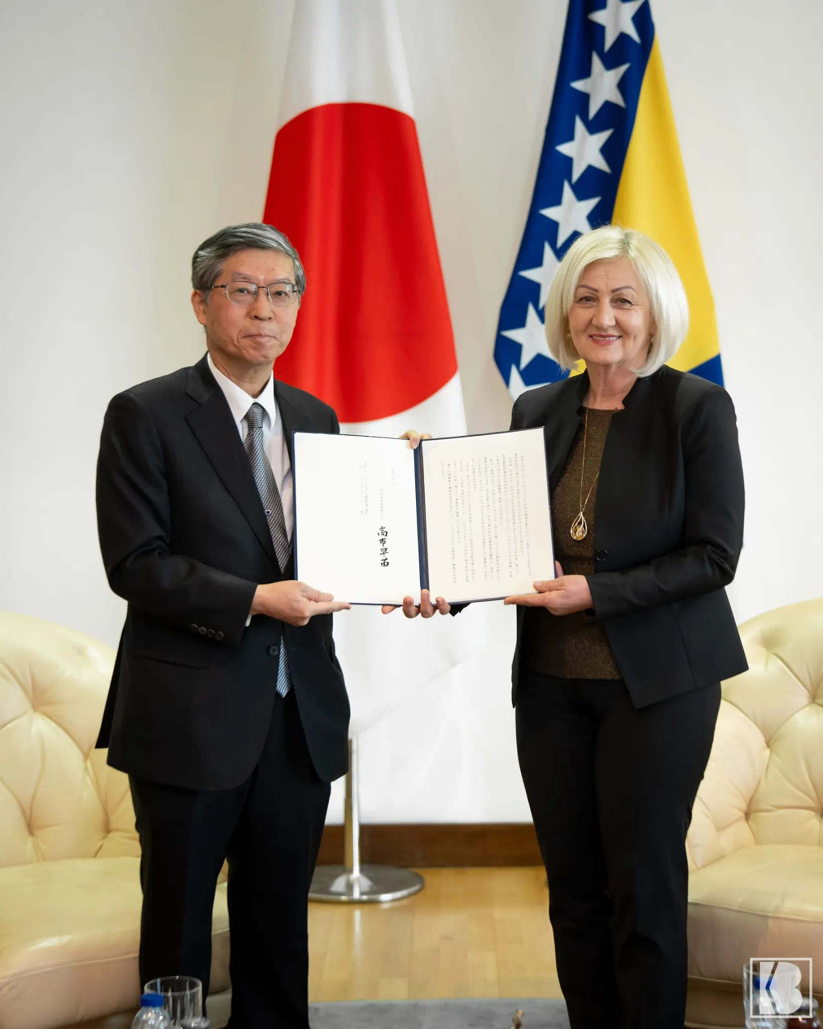 Предсједавајућа Кришто с амбасадором Јапана Аикијем