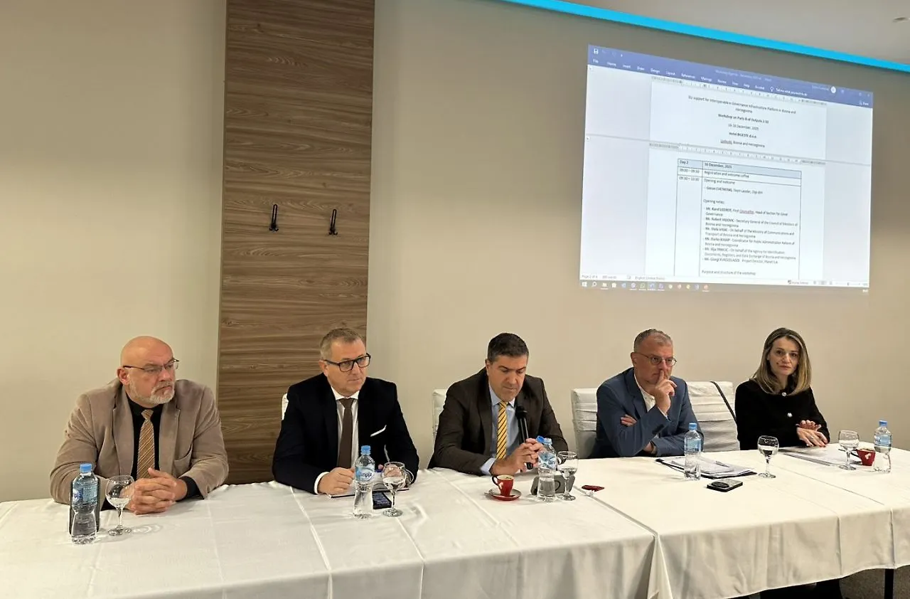 Generalni tajnik Vidović sudjelovao na radionici o interoperabilnoj infrastrukturnoj platformi e-uprave BiH