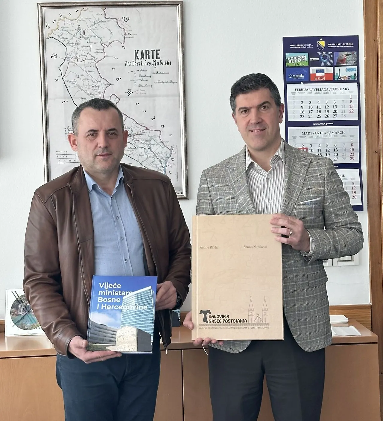 Generalni tajnik Vijeća ministara BiH Vidović razgovarao sa zamjenikom ravnatelja Arhiva BiH Novakovićem