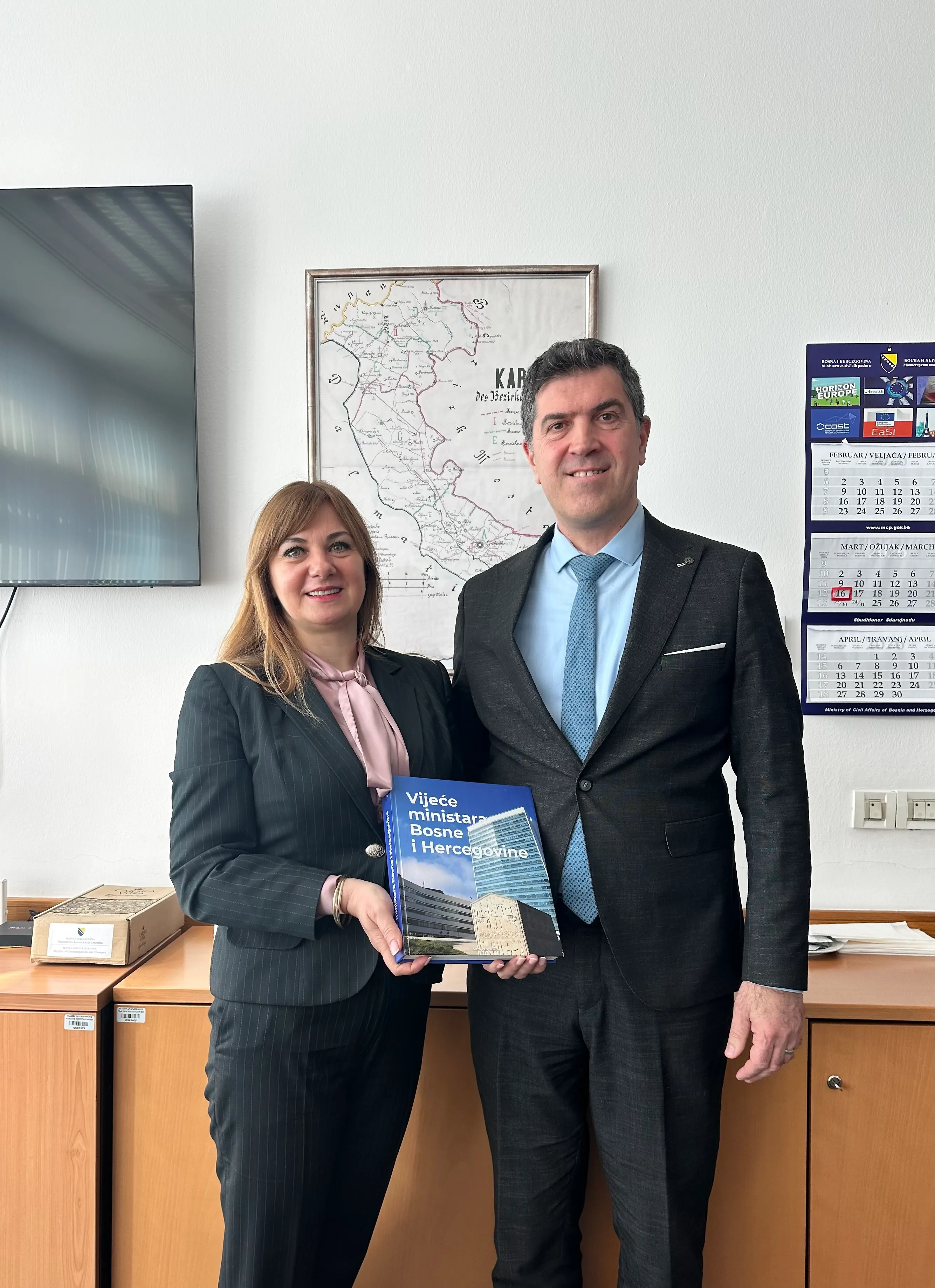 Generalni tajnik VM BiH Robert Vidović razgovarao s generalnom tajnicom Vlade Federacije BiH Editom Kalajdžić