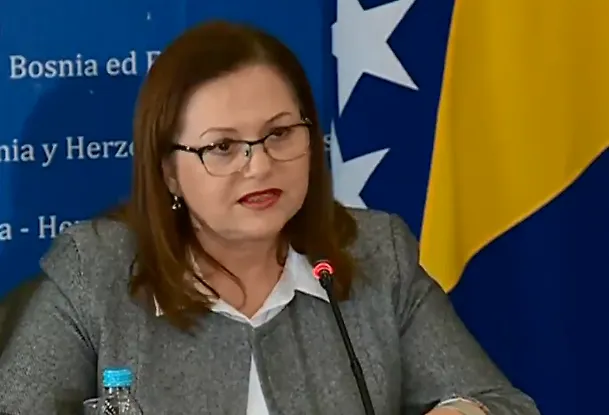 Поводом Одлуке о проглашењу природне или друге несреће на територији БиХ министарка Анкица Гудељевић одржала конференцију за штампу