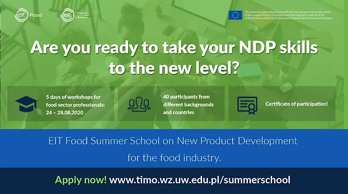 Ljetna škola Europskog instituta za inovacije i tehnologiju (EIT) iz područja razvoja novih proizvoda za prehrambenu industriju