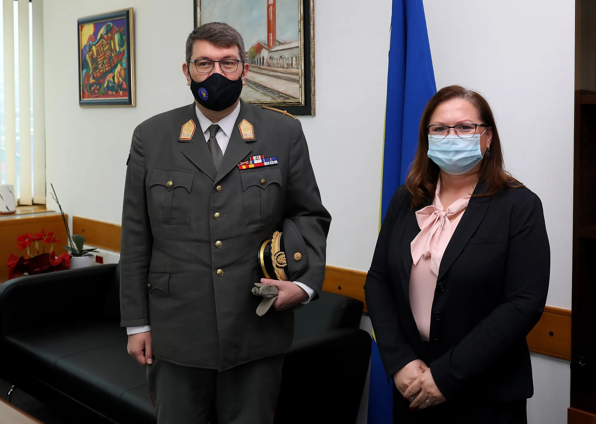 Министарка Анкица Гудељевић разговарала са новим комадантом мисије ЕУФОР-а генерал мајором Алеxандером Платзером