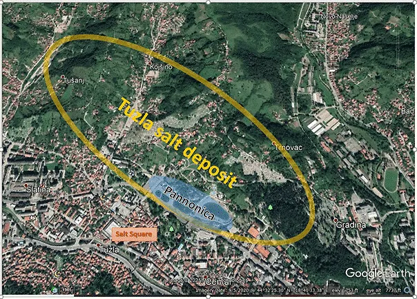 Спуштање земљишта као посљедица умјетног неконтролисаног испирања сланих слојева и      формирања језера „Панноница“ у Тузли, Босна и Херцеговина