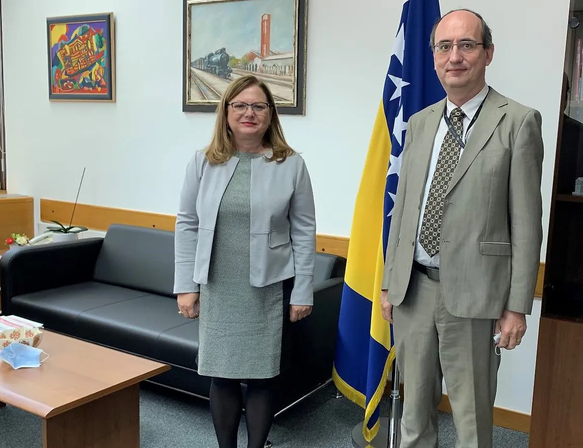Министарка Анкица Гудељевић у наступну посјету примила представника СЗО за БиХ Ервина Коремана 