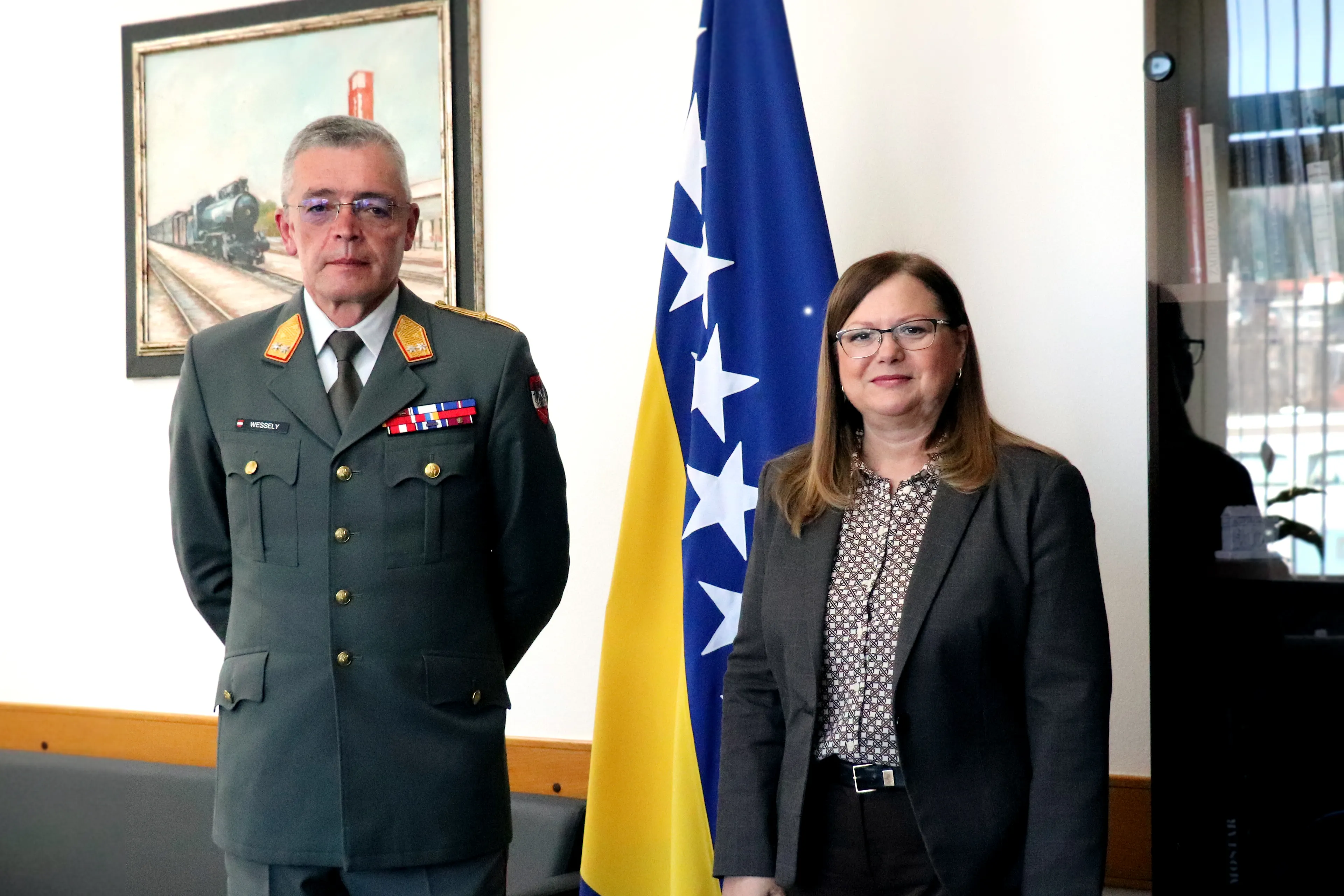 Министарка Анкица Гудељевић разговарала са новим командантом мисије ЕУФОР-а генерал мајором Антоном Веселием