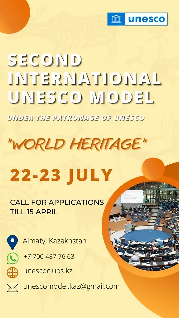 Poziv za prijavu za Drugi međunarodni UNESCO Model „Svjetska baština“, Almaty, Kazahstan