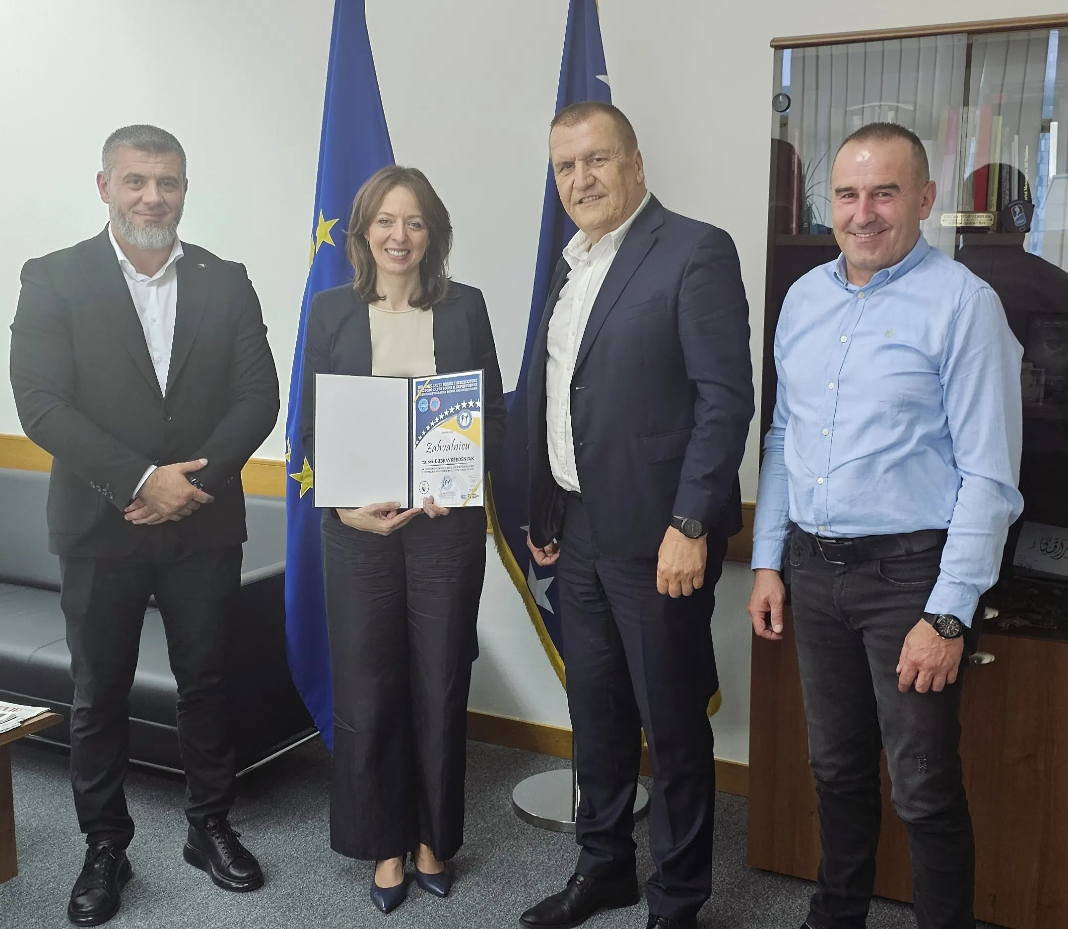 Minister of Civil Affairs of Bosnia and Herzegovina, Dubravka Bošnjak, met with representatives of the Kickboxing Federation of Bosnia and Herzegovina