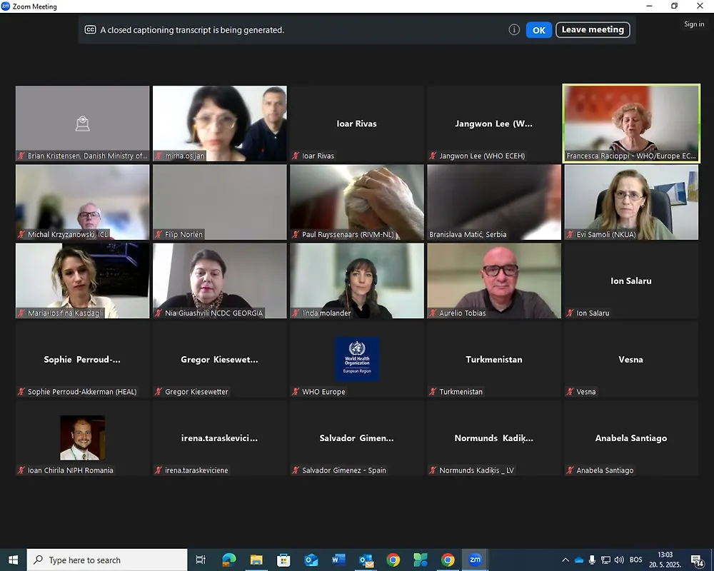 Представници Сектора за здравство на састанку Радне групе за здравствене аспекте загађења ваздуха