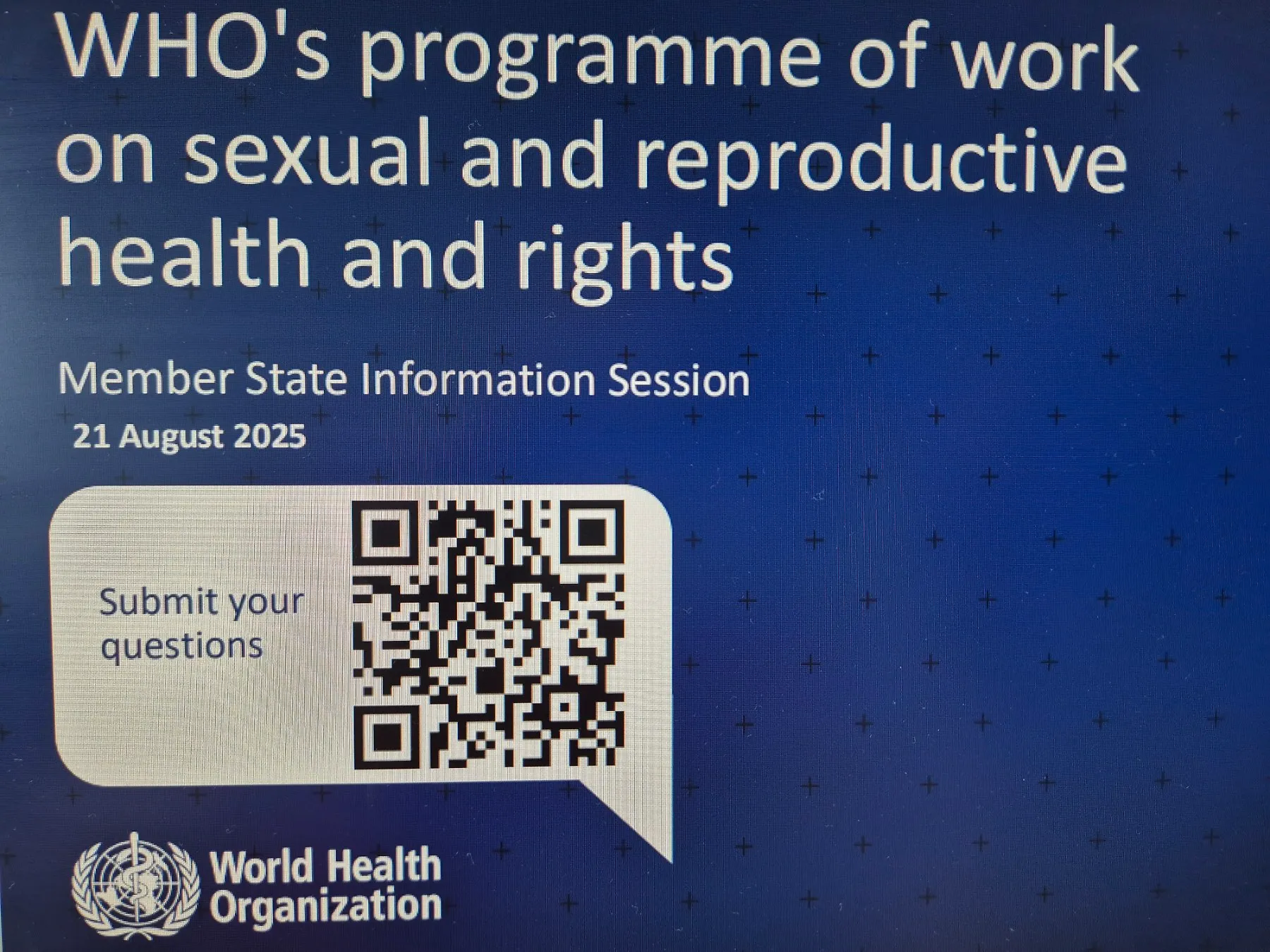 Održana online informativna sesija o Programu rada WHO-a za seksualno i reproduktivno zdravlje i prava