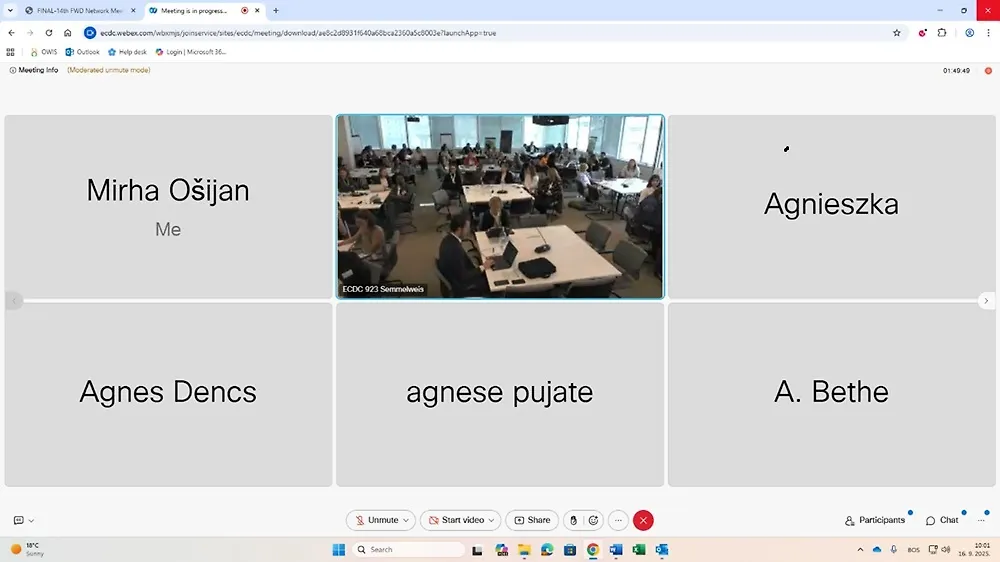 Predstavnica Ministarstva civilnih poslova BiH na 14. sastanku Mreže za bolesti koje se prenose hranom i vodom