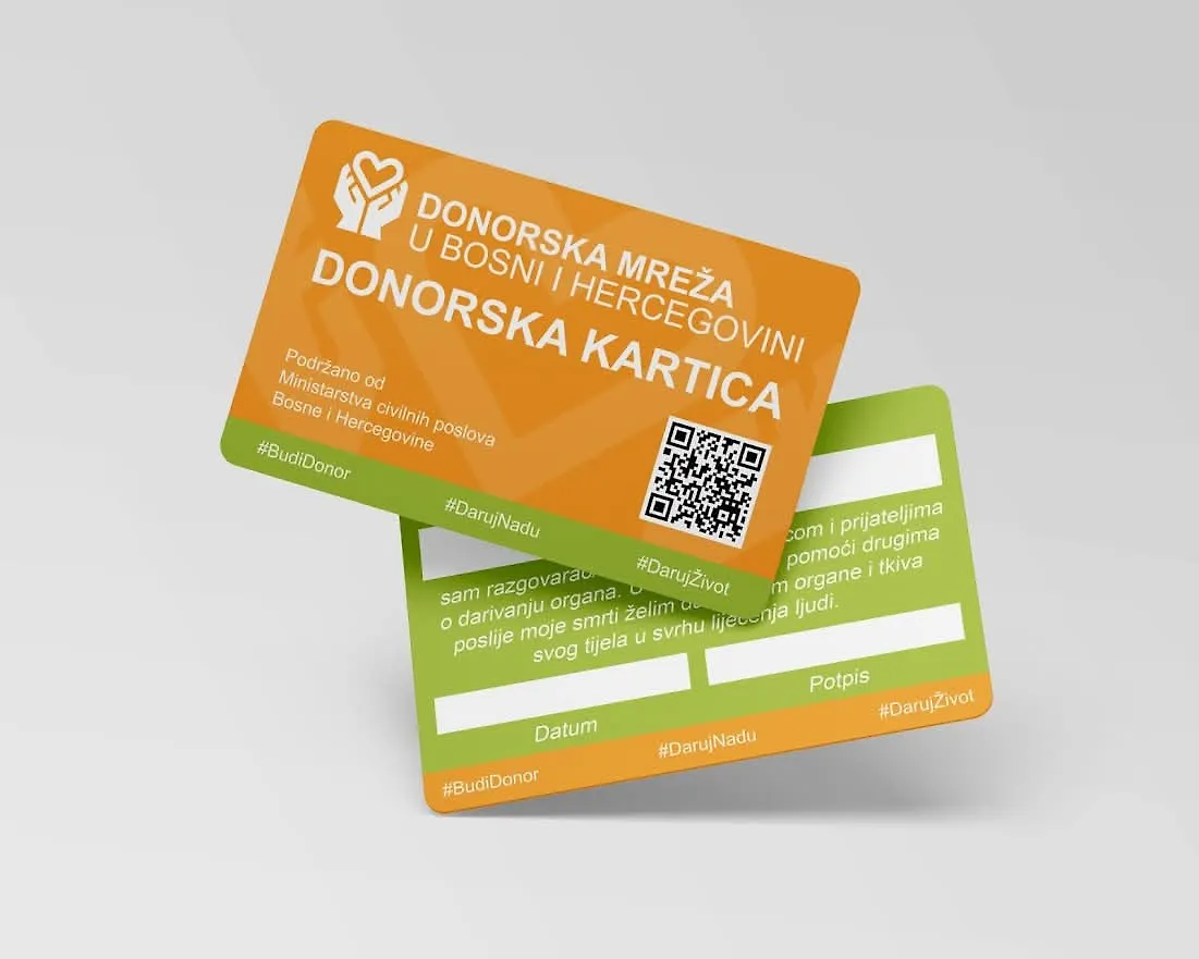 Nove donorske kartice u Bosni i Hercegovini