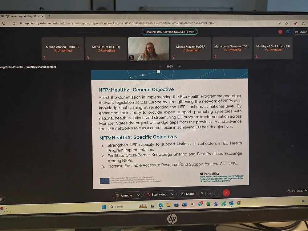 Predstavnici Sektora za zdravstvo učestvovali na sastanku o jačanju mreže nacionalnih kontakt tačaka za EU4Health