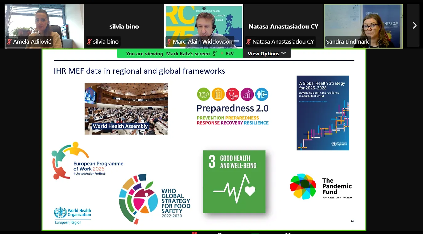 Održan stručni webinar SZO/Europa o jačanju planiranja zdravstvene sigurnosti